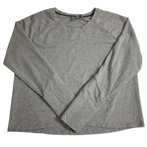 Athleta Gray Long Sleeve Top with Thumb Holes - Large